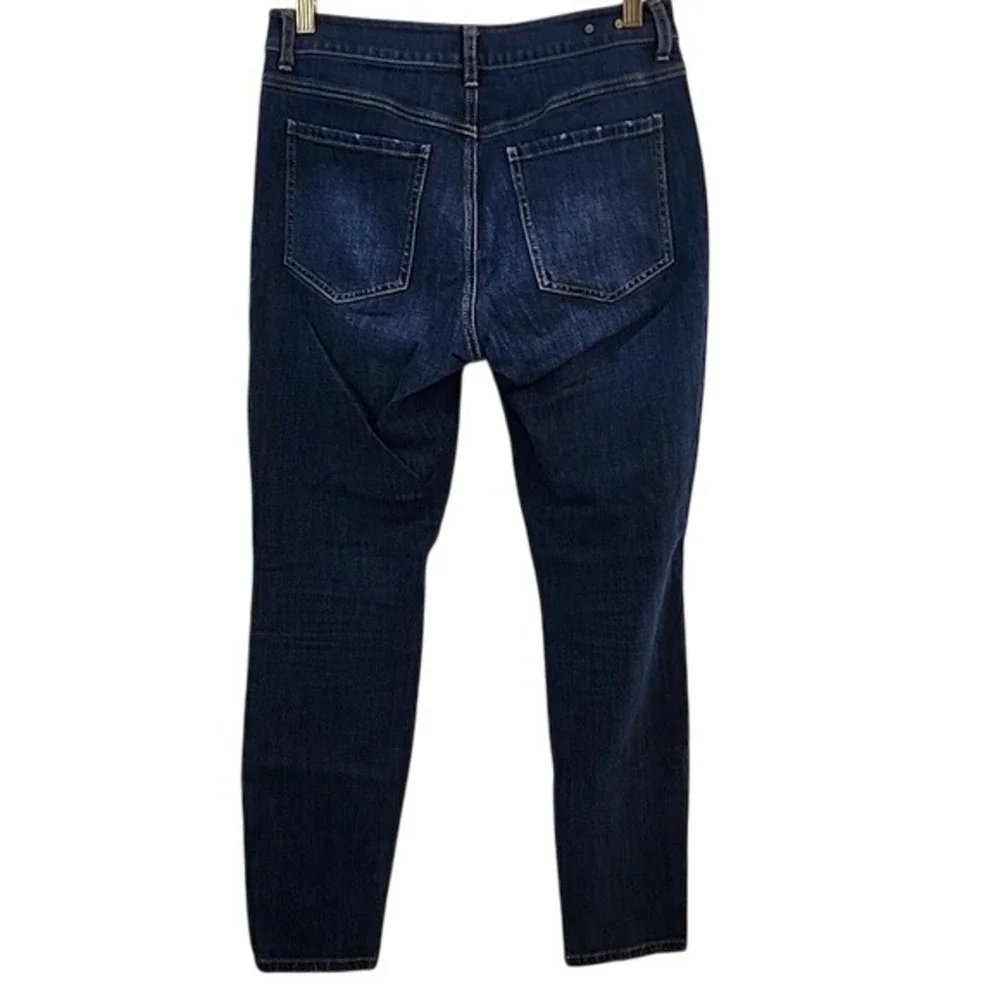 Cabi Curvy Skinny Jeans Size 8 Dark Wash Denim Whiskering Casual Slim A1015